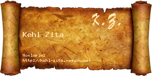 Kehl Zita névjegykártya