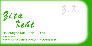 zita kehl business card
